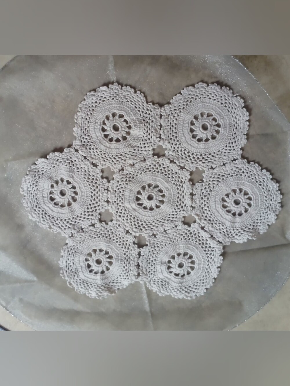 Hand Crafted Vintage Cotton Doily